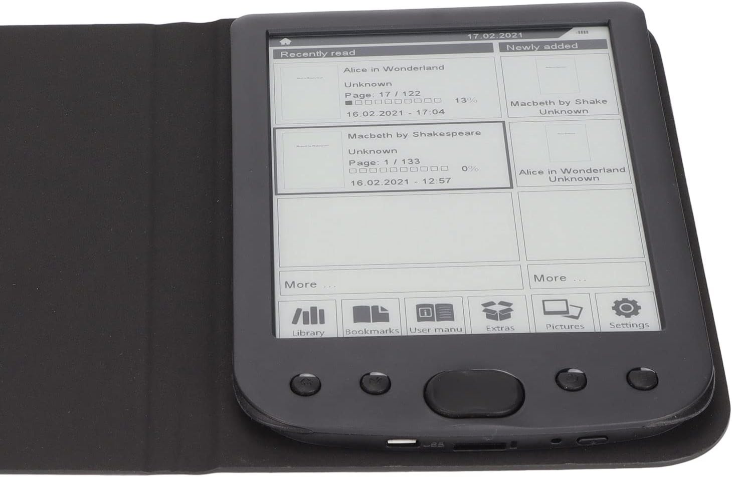 E Reader, 6in HD Ink Screen E Reader Books, 8GB Storage with Navigation and Black Protective Case - Image 9